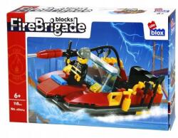 alleBLOX - Fire Brigade Tűzoltó csónak 118 db-os építőkocka játékszett (AB1014) (AB1014)