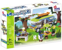 alleBLOX - CampingKit Kempingezés lakókocsival 343 db-os építőkocka játékszett (AB7002) (AB7002)