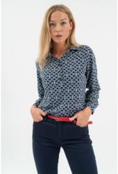 BUDMIL Lezser fazonú blúz Női XL s. kék-fehér 20770077-004252-0599