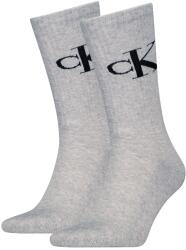 Calvin Klein CALVIN KLEIN, Hosszú szárú logós zokni szett - 2 pár, Melange világosszürke, 43-46 (701228802-003-43-46)