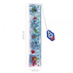 Trendhaus Vonalzó Space Adventure Galaxy könyvjelző funkcióval, 18 cm (962454) (962454) - aqua