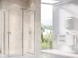 RAVAK Chrome CRV1+CRV2 zuhanykabin króm, átlátszó 90x80 (1QV70C01Z1+1QV40C00Z1)
