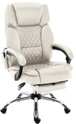 Mark Adler Premium főnöki forgószék, kényelmes masszázs funkcióval, lábtartóval fordított bőr bézs (MA-BOSS-6-0-BEIGE)