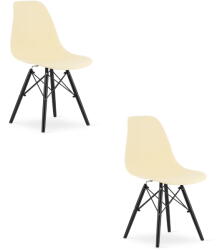 Bravolo OSAKA Krémszínű Szék / Fekete Lábak x 2