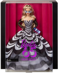 Mattel Barbie Signature Aniversare 65 Ani Papusa Barbie Cu Rochie De Bal Alb Negru (MTHRM58) Papusa Barbie