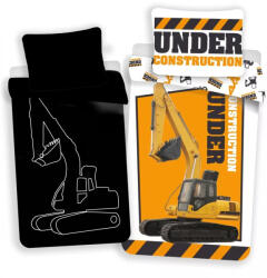 Jerry Fabrics Építkezés ágyneműhuzat sötétben világító 140x200cm 70x90cm (JFK026625)