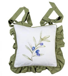 Clayre & Eef Párnahuzat Kötős, 40X40cm, 100% Pamut, Olive Fields