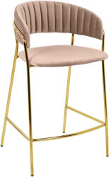 King Home Margo Bárszék Velúr Kaki Arany Vázzal