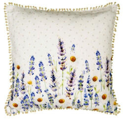 Clayre & Eef Párnahuzat 40X40cm, 100% Pamut, Lavender Field