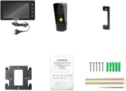  Videós kaputelefon, 7 hüvelykes kijelző, vezetékes csatlakozás, éjszakai látás, belső tápellátás