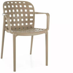 SIGNAL MEBLE Strip II Rácsos PP Műanyag Szék Bézs Egymásba Rakható