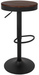 King Home Volt Állítható Bárszék Sötét Szilfa Fekete