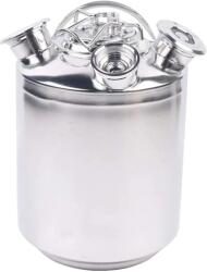  Rozsdamentes acél sörtisztító hordó, 10 literes űrtartalom, testreszabható szelepek, hatékony kivitel, ezüst