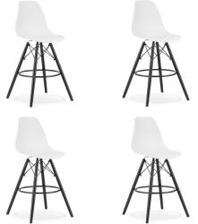 Bravolo Hocker LAMAL Fehér / Lábak Fekete x 4