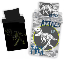 Jerry Fabrics Dinoszaurusz ágyneműhuzat sötétben világító 140x200cm 70x90cm (JFK027196)