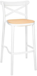 King Home Country Rattan Bárszék Fehér