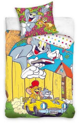 Carbotex Tom és Jerry ágyneműhuzat fast car 140x200cm 70x90cm