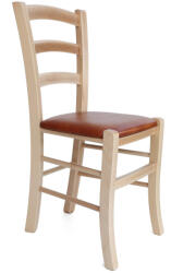 Sára Étkezőszék - Natúr és Konyak Műbőr Ülőrésszel