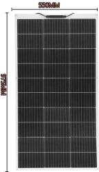  Rugalmas monokristályos napelem, 100 W teljesítmény, egyszerű telepítés, 1 db 100 W