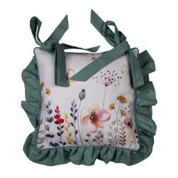 Clayre & Eef Párnahuzat Kötős 40X40cm, 100% Pamut, Flowerbomb - fizz