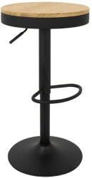 King Home Volt Állítható Bárszék Tölgy Fekete
