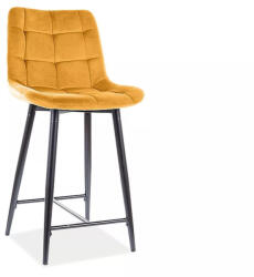 Signal Chic H-2 Bárszék Velvet Curry Bársony Félmagas