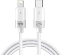 Lito Cablu de Date Fast cu Mufe Lightning, Type-C - Lito Liquid Silicone (LD07) - White (KF2355207) - vexio