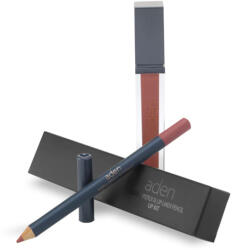 ADEN Cosmetics Folyékony Rúzs + Szájkontúr Ceruza Szett 07 - Világosbarna