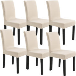 PremiumXL neu. haus 6x Székhuzat Vedőhuzat Stretch Mosható Különböző Méretű Székre Szett Homokszínű