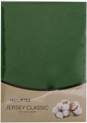 Naturtex Jersey Lepedő - 160x200 cm, Olajzöld