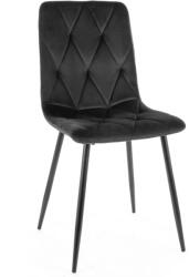 SIGNAL MEBLE Tom Velvet Rombusz Étkezőszék Fekete Bársony