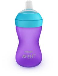 Philips Philips Avent, cana cu tetina moale, rezistenta la muscaturi, 9 luni+, violet, 300 ml, SCF802/02