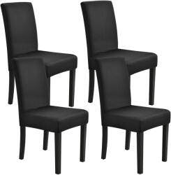 PremiumXL neu. haus 4x Székhuzat Vedőhuzat Stretch Mosható Különböző Méretű Székre Szett Fekete