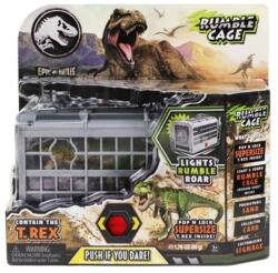 Mattel Jucărie interactivă Jurassic World -Dinozaur T-Rex într-o cușcă (T01160)