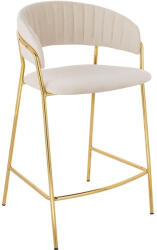 King Home MARGO 65 Bárszék Bézs Velúr Arany Vázzal
