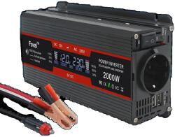  Tápinverter, módosított szinuszhullám, DC 12V bemenet, kettős USB-kimenet, M2000W 12V 50hz EU