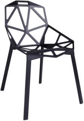 King Home Split Premium Geometrikus Alumínium Szék Fekete