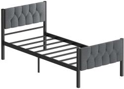 ASIR GROUP KAROM fém egyszemélyes ágy 90x200 cm, szürke, teherbírás 120 kg 837WST1149 (AS3241)