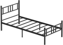 ASIR GROUP PIRON fém egyszemélyes ágy 90x200 cm fekete teherbírás 120 kg 837WST1103 (AS3228)