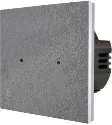 Luxion Intrerupator Dublu cu Touch din Marmura LUXION, 500W - culoare gri