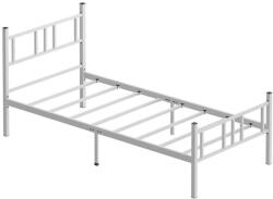 ASIR GROUP Fém egyszemélyes ágy PIRON 90x200 cm, fehér, teherbírás 120 kg 837WST1111 (AS3232)