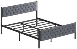 ASIR GROUP KAROM fém kétszemélyes ágy 120x200 cm, szürke, teherbírás 120 kg 837WST1151 (AS3242)