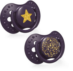 LOVI Силиконови залъгалки Lovi - Stardust, 3-6 m, 2 броя, Лилави (22/893_vio)