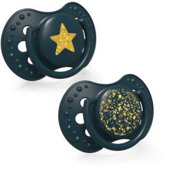 LOVI Силиконови залъгалки Lovi - Stardust, 3-6 m, 2 броя, Зелени (22/893_gre)