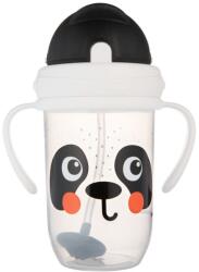 Canpol babies Неразливаща се чаша със сламка и дръжки Canpol - 270 ml, Бяла (56/617_whi)