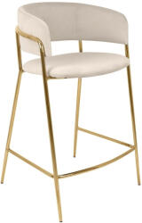 King Home Delta 65 Bárszék Bézs Bársony Arany Vázzal