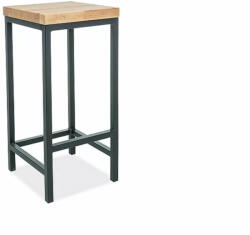 Signal Metro H-1 Fa Bárszék Fekete Fém Vázzal