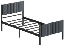 ASIR GROUP Egyszemélyes fémágy LUNOR 90x200 cm antracit teherbírás 120 kg 837WST1157 (AS3245)