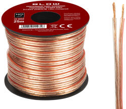 BLOW Hangszóró kábel 2x1, 50 mm átlátszó 25 m (73-365)