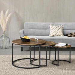 PremiumXL en. casa Dohányzóasztal Arvidsjaur különböző méretű 3 darabos szett